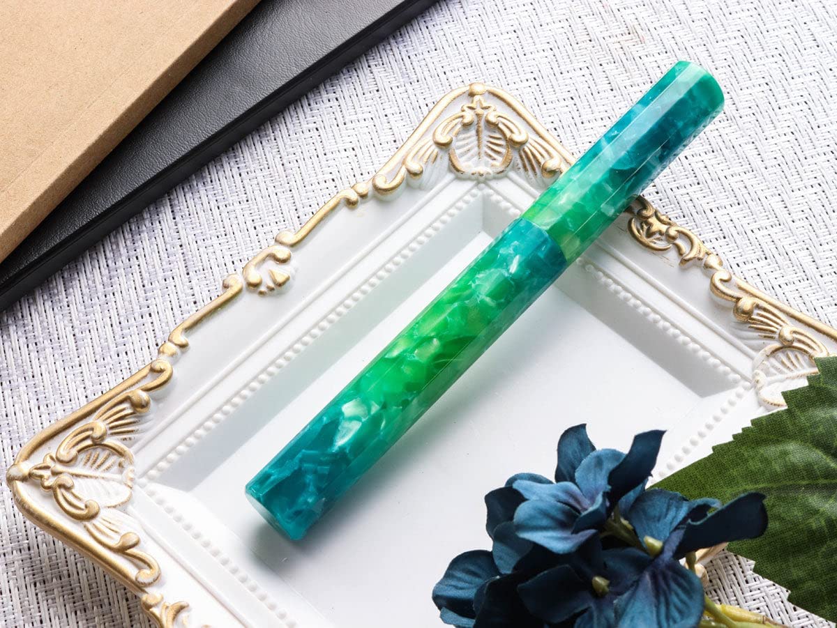 Amazon | WANCHER 万年筆 カレイド万年筆 グリーン 紫水 KALEIDO 12